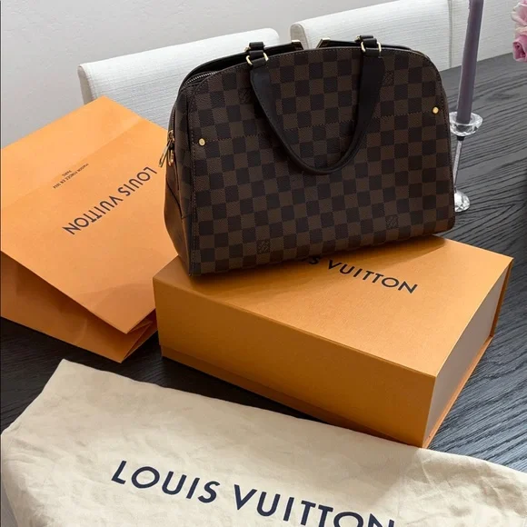 Louis Vuitton Dark Brown Checkered Satchel - Picture 4 of 4